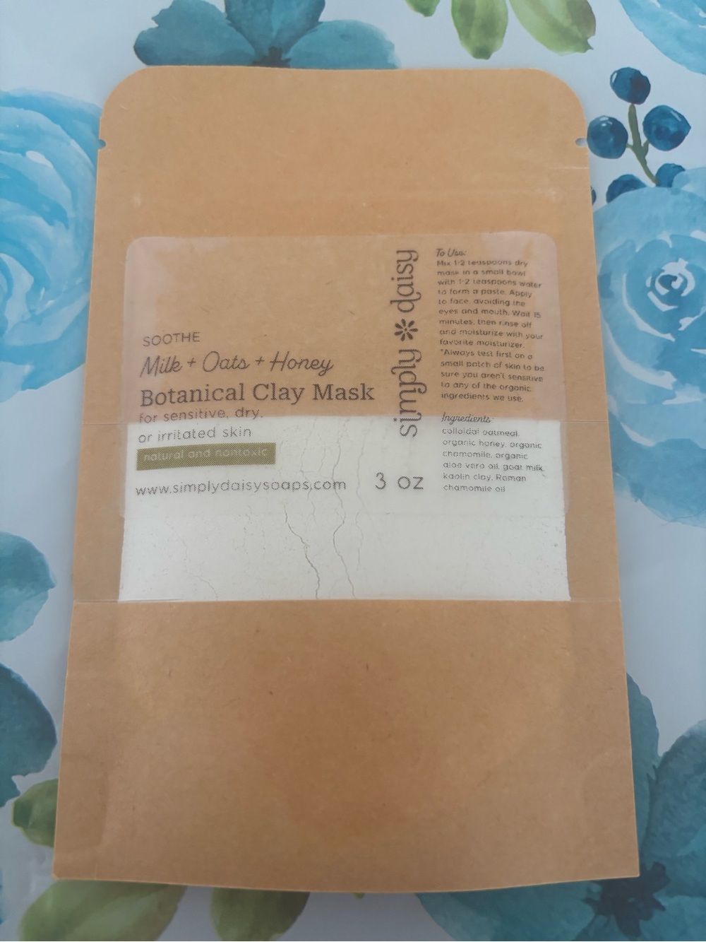 Simply Bath & Body Soak Milk + Oats + Honey Botanical Clay Mask NEW Final Sale